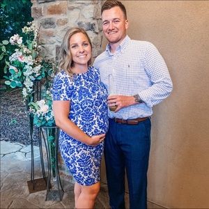 Pink blush maternity dress